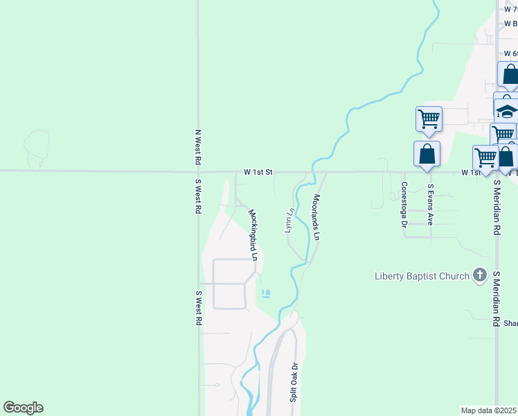 map of restaurants, bars, coffee shops, grocery stores, and more near 224 Mockingbird Lane in Newton