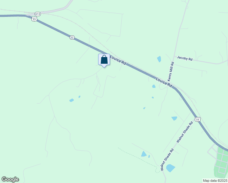 map of restaurants, bars, coffee shops, grocery stores, and more near 18880 Louisa Rd in Louisa