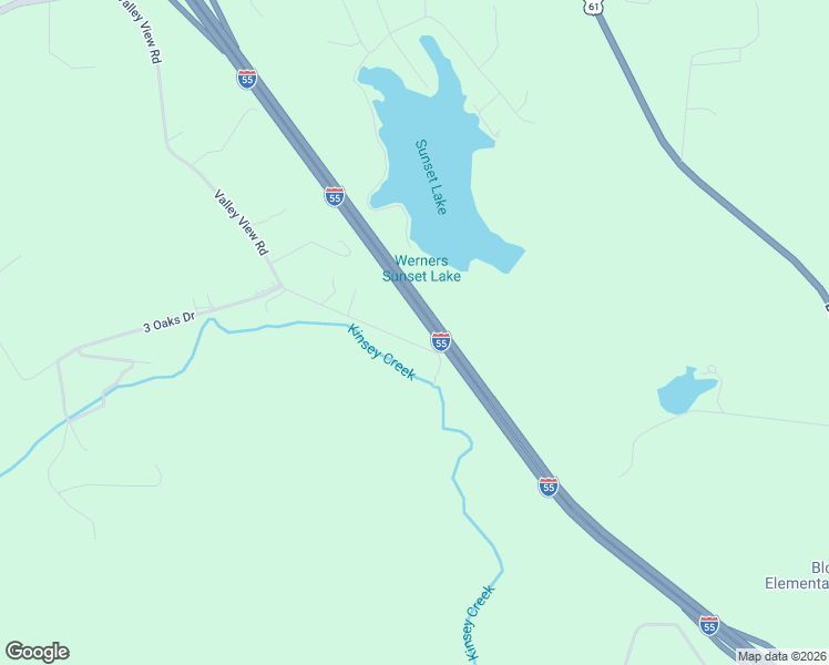 map of restaurants, bars, coffee shops, grocery stores, and more near 5950 Valley View Road in Bloomsdale