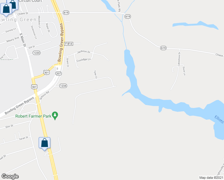 map of restaurants, bars, coffee shops, grocery stores, and more near 18073 Harding Drive in Bowling Green