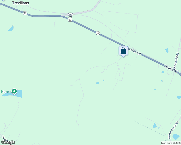map of restaurants, bars, coffee shops, grocery stores, and more near 8348 Poindexter Road in Louisa
