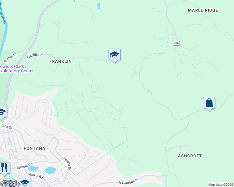 map of restaurants, bars, coffee shops, grocery stores, and more near 300-386 Bache Lane in Charlottesville