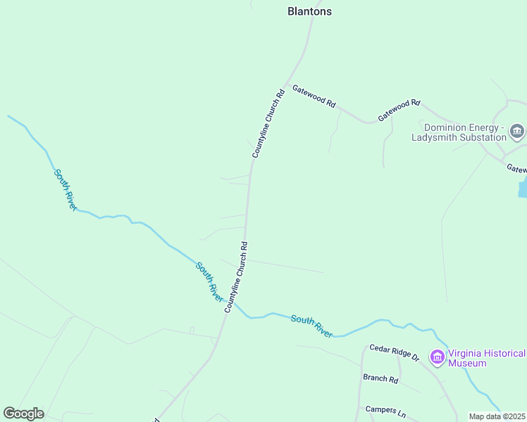 map of restaurants, bars, coffee shops, grocery stores, and more near 16143 Countyline Church Road in Ruther Glen