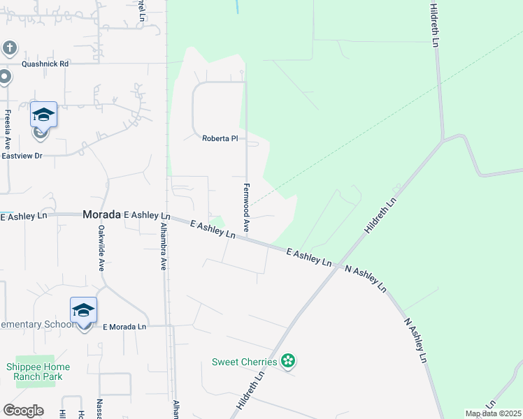 map of restaurants, bars, coffee shops, grocery stores, and more near 9800 Fernwood Avenue in Stockton