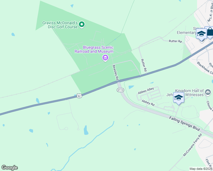 map of restaurants, bars, coffee shops, grocery stores, and more near 1500 Lawrenceburg Road in Versailles