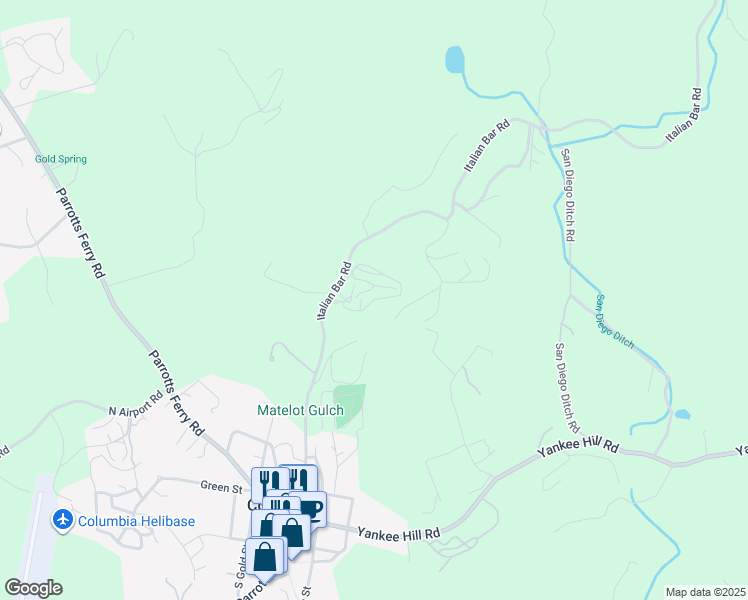 map of restaurants, bars, coffee shops, grocery stores, and more near Deer Trail Road in Columbia