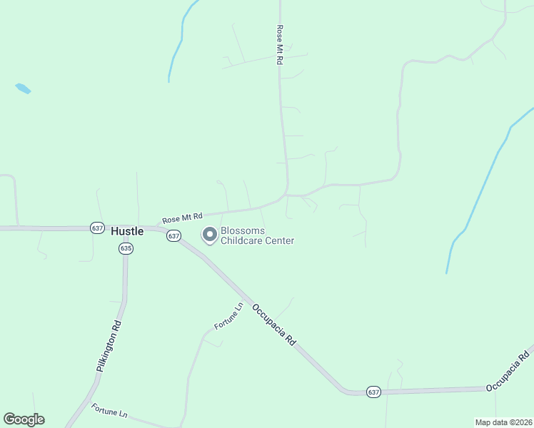 map of restaurants, bars, coffee shops, grocery stores, and more near 2639 Rose Mount Road in Hustle