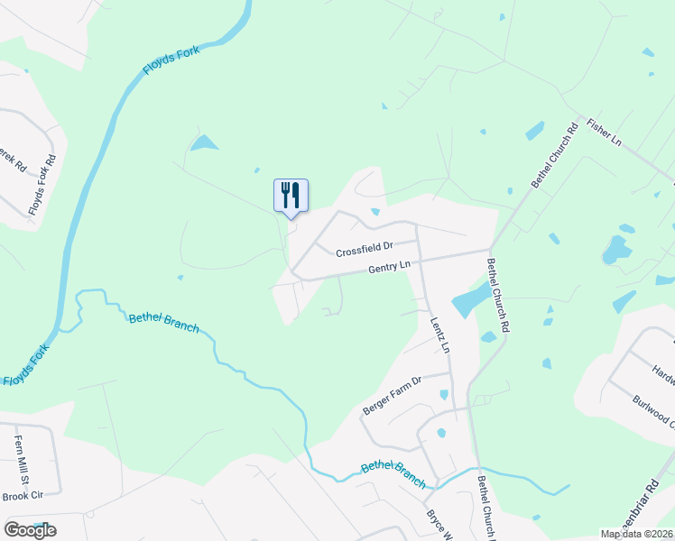 map of restaurants, bars, coffee shops, grocery stores, and more near 492 Gentry Lane in Mount Washington