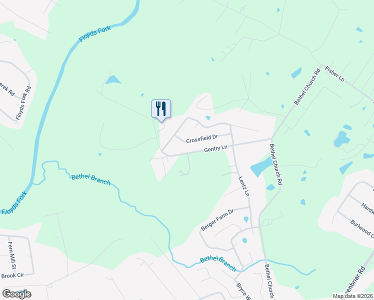 map of restaurants, bars, coffee shops, grocery stores, and more near 492 Gentry Lane in Mount Washington