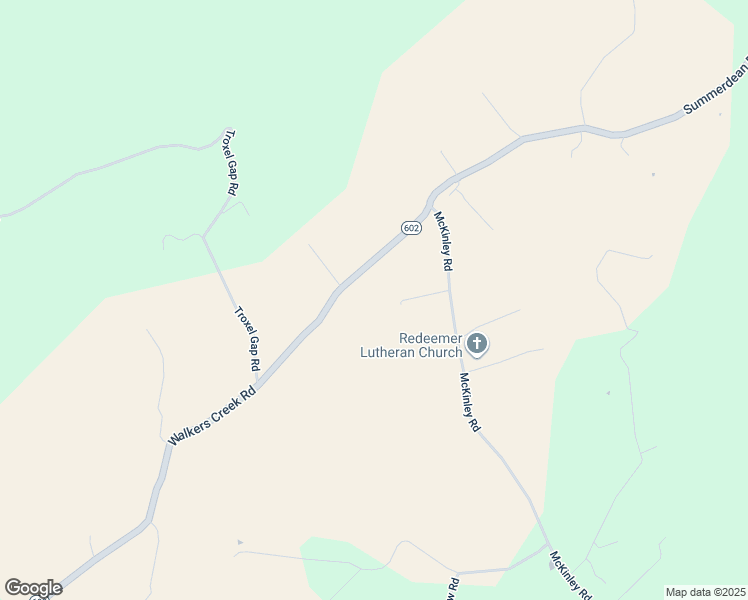 map of restaurants, bars, coffee shops, grocery stores, and more near 86 Walkers Creek Road in Middlebrook
