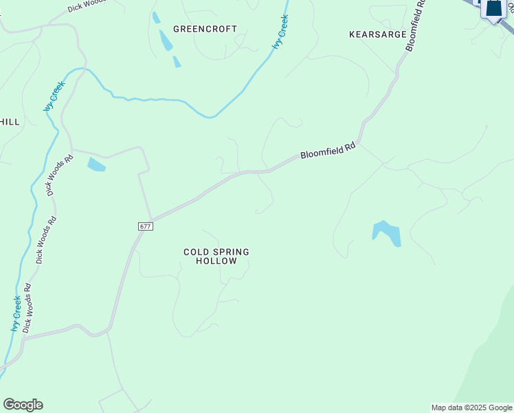 map of restaurants, bars, coffee shops, grocery stores, and more near 355 Bloomfield Road in Charlottesville
