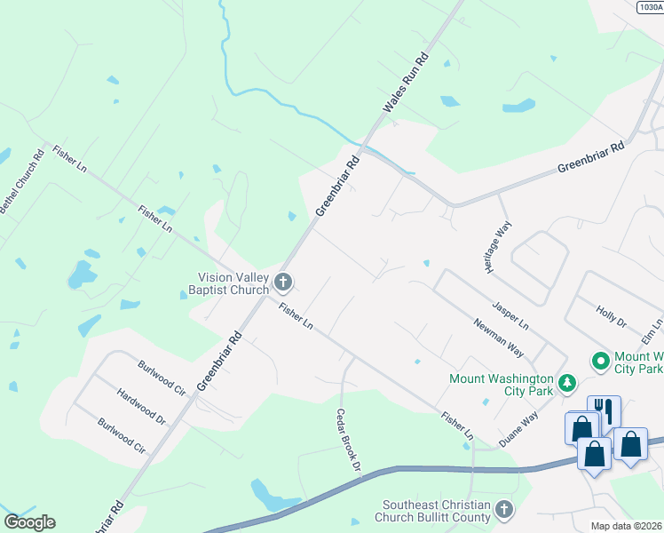 map of restaurants, bars, coffee shops, grocery stores, and more near 223 Shelley Court in Mount Washington