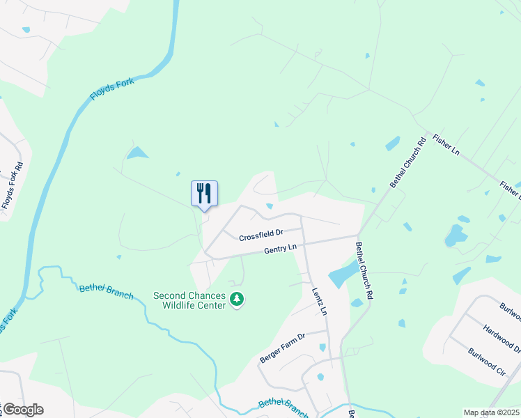 map of restaurants, bars, coffee shops, grocery stores, and more near 334 Gentry Crossings Boulevard in Mount Washington