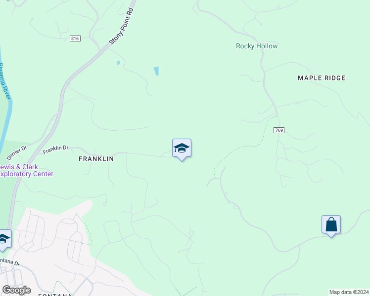 map of restaurants, bars, coffee shops, grocery stores, and more near 1990 Franklin Drive in Charlottesville