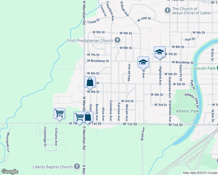 map of restaurants, bars, coffee shops, grocery stores, and more near 422 Columbus Avenue in Newton