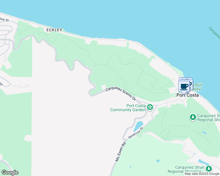 map of restaurants, bars, coffee shops, grocery stores, and more near 124-164 Carquinez Scenic Drive in Port Costa