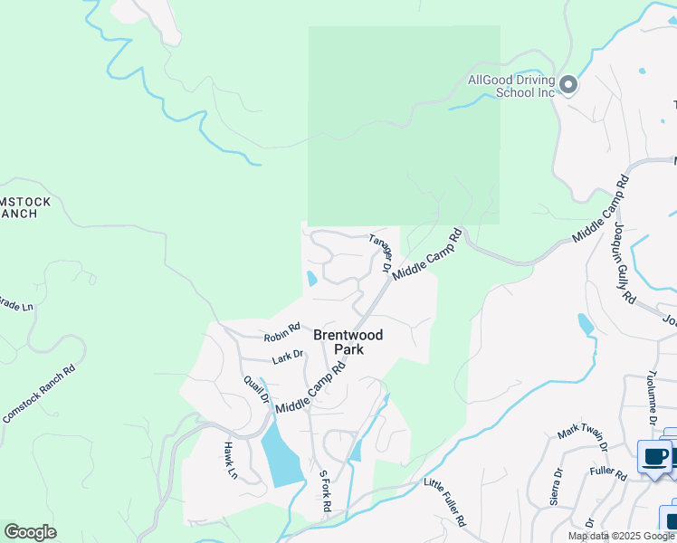 map of restaurants, bars, coffee shops, grocery stores, and more near 23329 Tanager Drive in Twain Harte