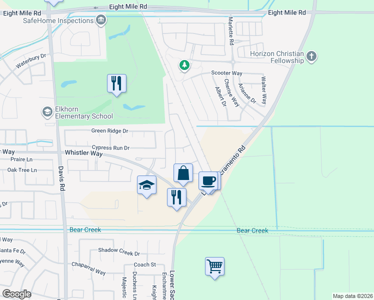 map of restaurants, bars, coffee shops, grocery stores, and more near 810 Yardley Drive in Stockton