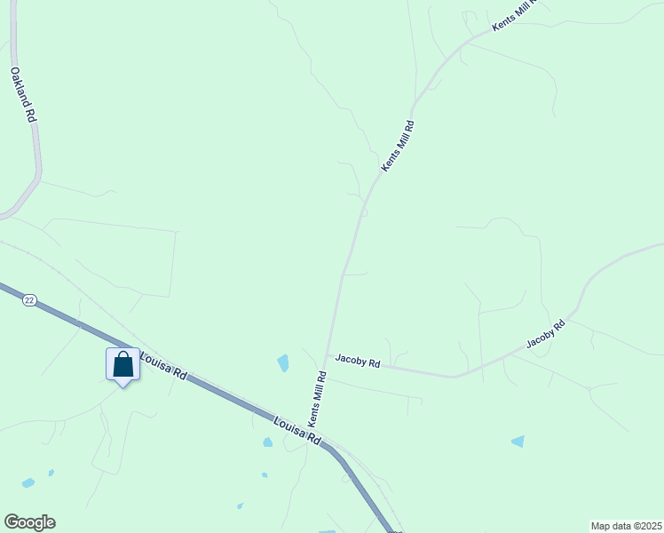 map of restaurants, bars, coffee shops, grocery stores, and more near 449 Kents Mill Road in Louisa