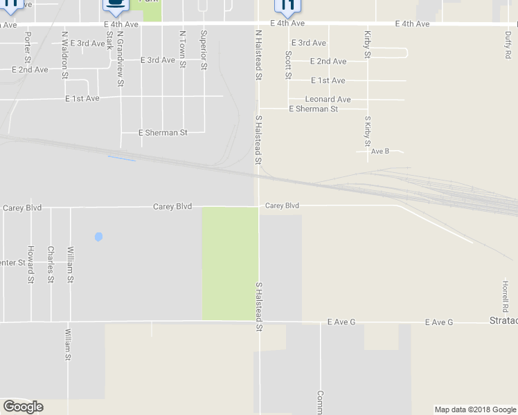 map of restaurants, bars, coffee shops, grocery stores, and more near 400 South Halstead Street in Hutchinson