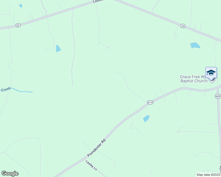 map of restaurants, bars, coffee shops, grocery stores, and more near 8903 Poindexter Road in Louisa