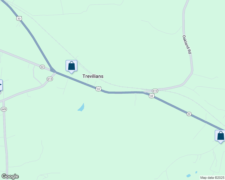 map of restaurants, bars, coffee shops, grocery stores, and more near in Trevilians