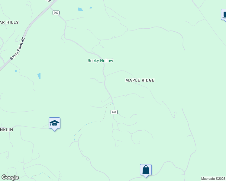 map of restaurants, bars, coffee shops, grocery stores, and more near 455 Rocky Hollow Road in Charlottesville