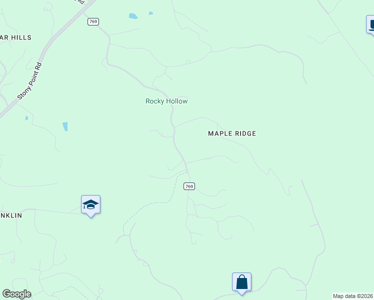 map of restaurants, bars, coffee shops, grocery stores, and more near 455 Rocky Hollow Road in Charlottesville