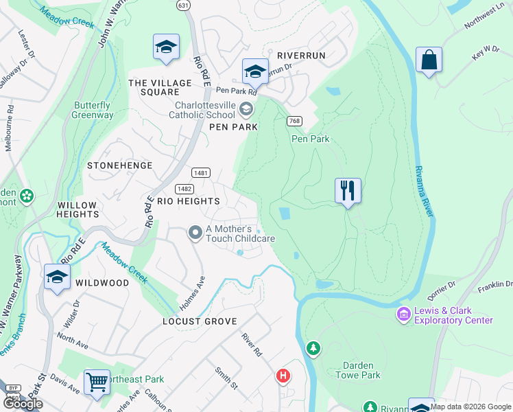 map of restaurants, bars, coffee shops, grocery stores, and more near in 