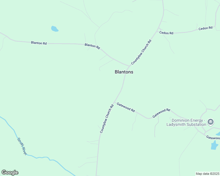 map of restaurants, bars, coffee shops, grocery stores, and more near 15412 Countyline Church Road in Ruther Glen
