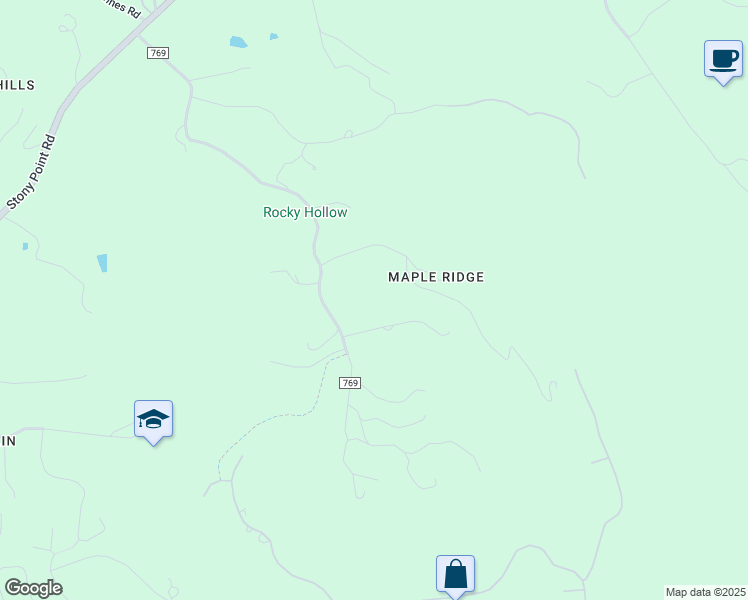 map of restaurants, bars, coffee shops, grocery stores, and more near 453 Rocky Hollow Road in Charlottesville