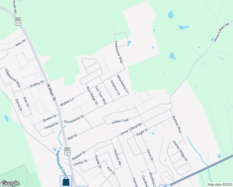 map of restaurants, bars, coffee shops, grocery stores, and more near 313 Secretariat Drive in Lawrenceburg