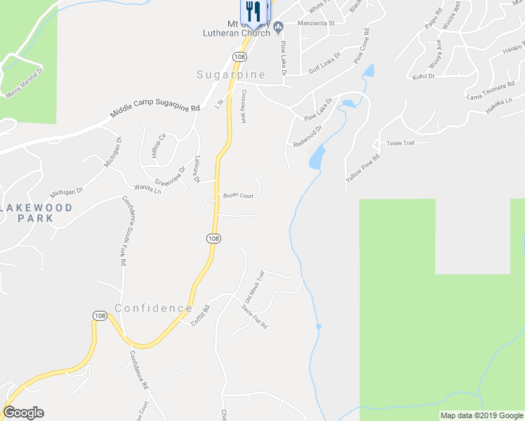 map of restaurants, bars, coffee shops, grocery stores, and more near 23699 California 108 in Twain Harte