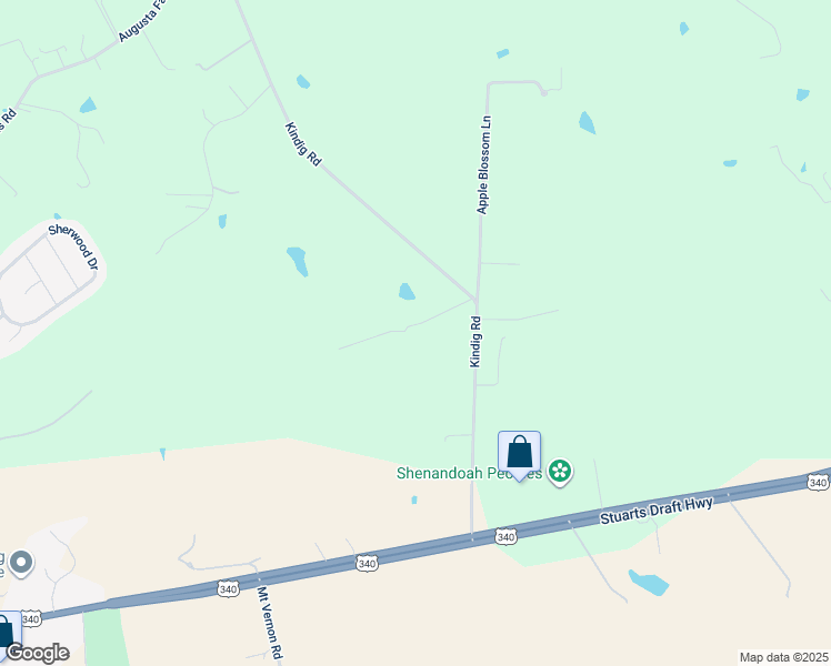 map of restaurants, bars, coffee shops, grocery stores, and more near 395 Kindig Road in Waynesboro