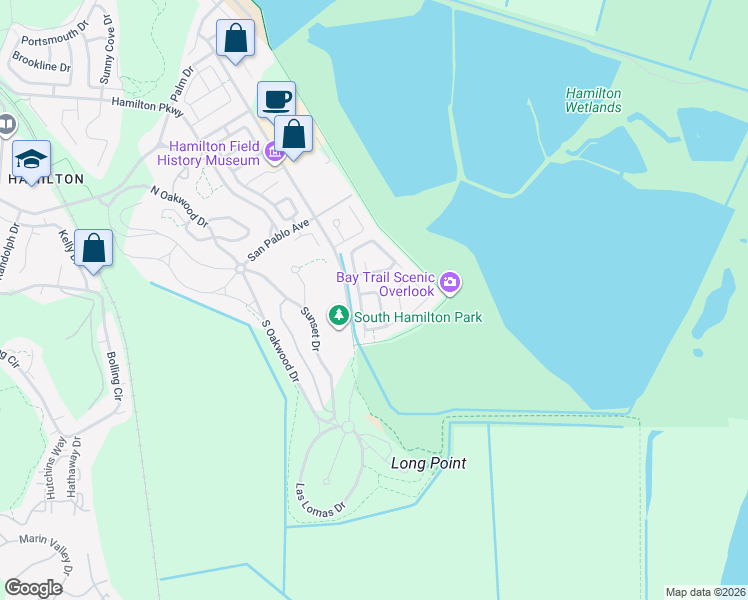 map of restaurants, bars, coffee shops, grocery stores, and more near 26 Richardson Road in Novato