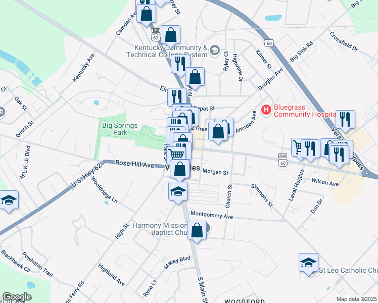 map of restaurants, bars, coffee shops, grocery stores, and more near in Versailles