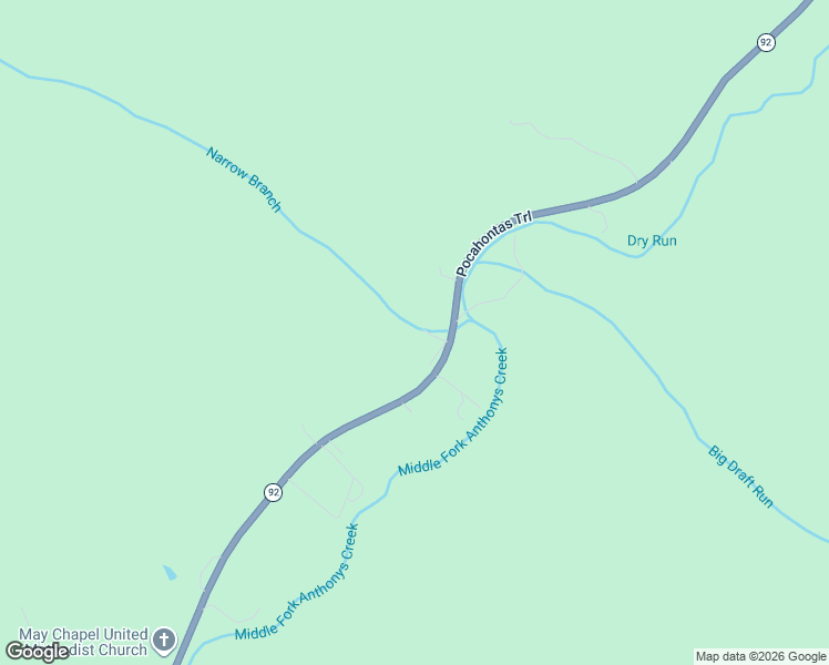 map of restaurants, bars, coffee shops, grocery stores, and more near 8997 West Virginia 92 in West