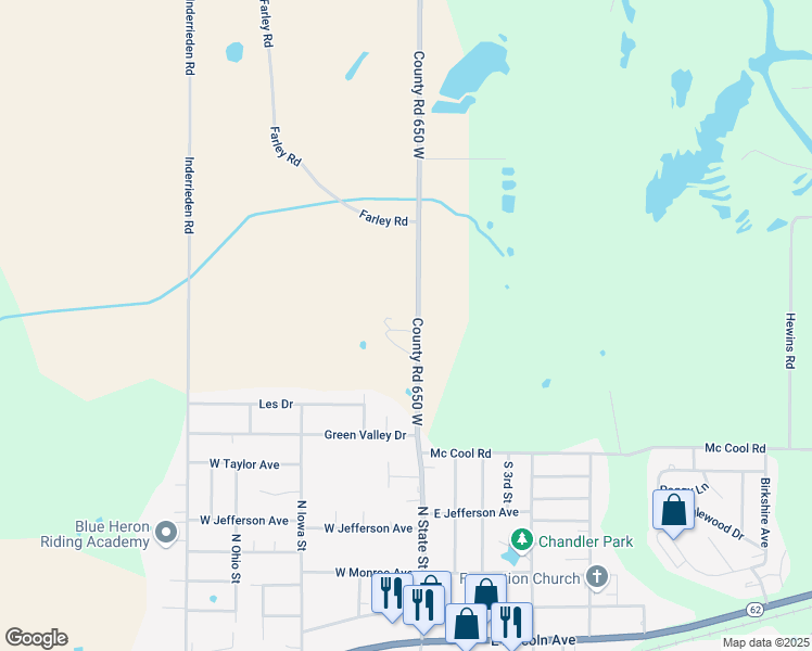 map of restaurants, bars, coffee shops, grocery stores, and more near 1410 North State Street in Chandler