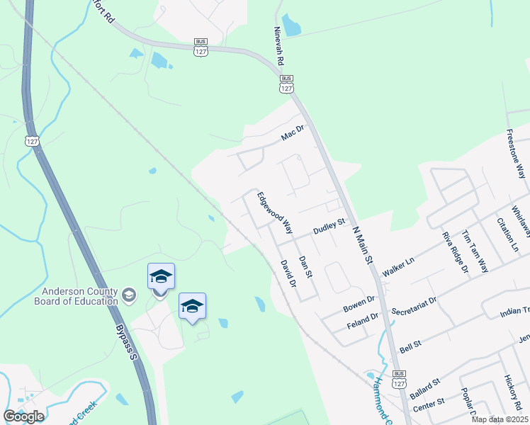 map of restaurants, bars, coffee shops, grocery stores, and more near 1028 Edgewood Way in Lawrenceburg