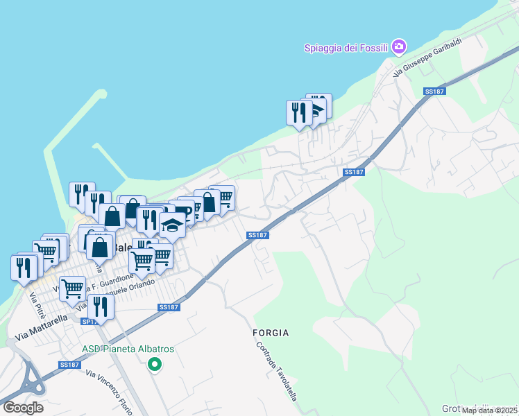 map of restaurants, bars, coffee shops, grocery stores, and more near in 