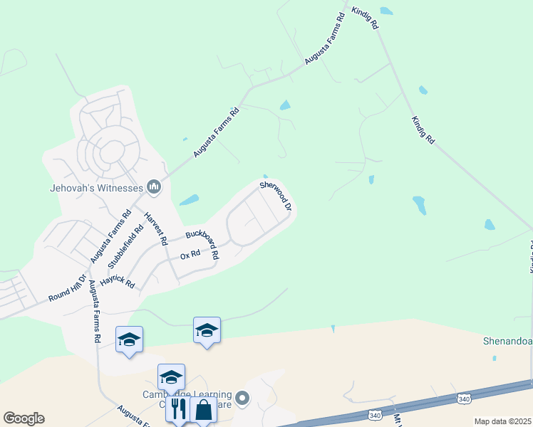 map of restaurants, bars, coffee shops, grocery stores, and more near 9 Hillside Ln in Waynesboro