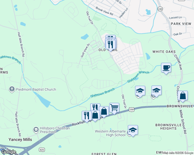 map of restaurants, bars, coffee shops, grocery stores, and more near 946 Addle Hill Road in Crozet