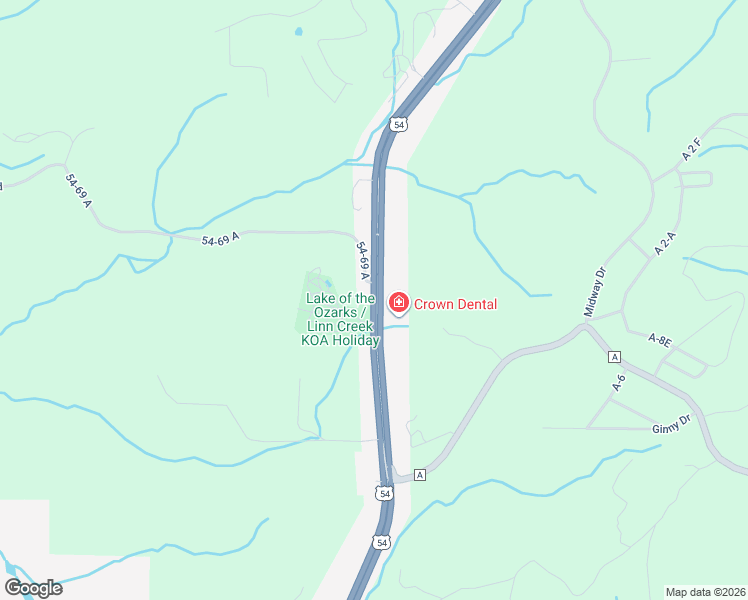 map of restaurants, bars, coffee shops, grocery stores, and more near 4427 U.S. 54 in Linn Creek