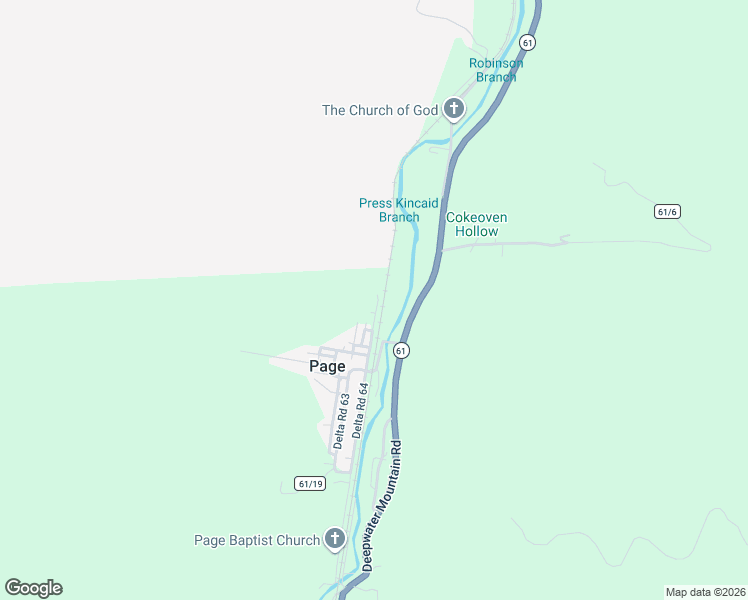 map of restaurants, bars, coffee shops, grocery stores, and more near Delta Road 64 in Kincaid