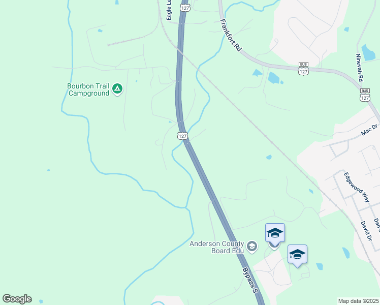 map of restaurants, bars, coffee shops, grocery stores, and more near 1697 Old Frankfort Road in Lawrenceburg