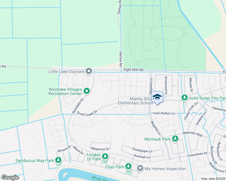 map of restaurants, bars, coffee shops, grocery stores, and more near 10904 Monomoy Way in Stockton