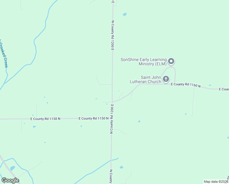 map of restaurants, bars, coffee shops, grocery stores, and more near E County Road 1160 North in Spencer