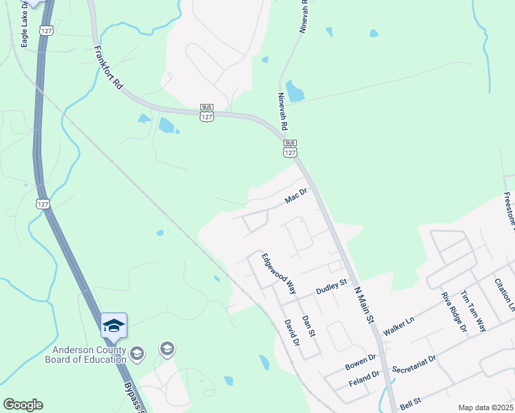 map of restaurants, bars, coffee shops, grocery stores, and more near 1104 Mac Street in Lawrenceburg