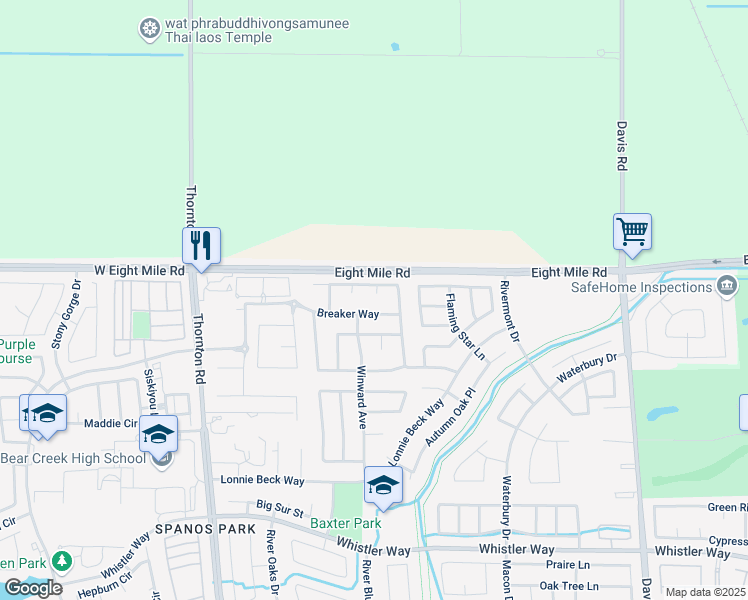 map of restaurants, bars, coffee shops, grocery stores, and more near 10919 Sea Cliff in Stockton