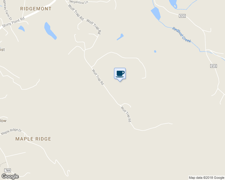 map of restaurants, bars, coffee shops, grocery stores, and more near 719 Wolf Trap Road in Charlottesville